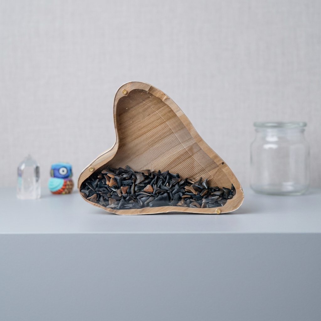 Shark Teeth 8" Wooden Collection Banks